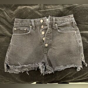 Abercrombie Mom Short High Rise, black fade, size 25